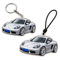 Custom car keepsake set with keychain mirror charm and phone wallpaper