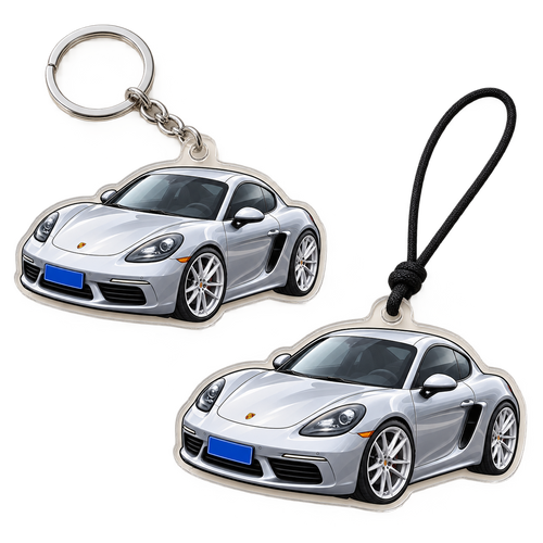 Custom car keepsake set with keychain mirror charm and phone wallpaper