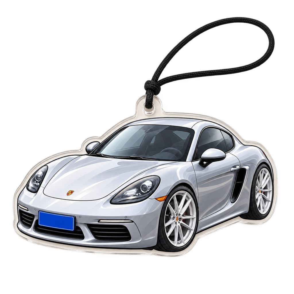 Custom rearview mirror car charm created from a vehicle photo