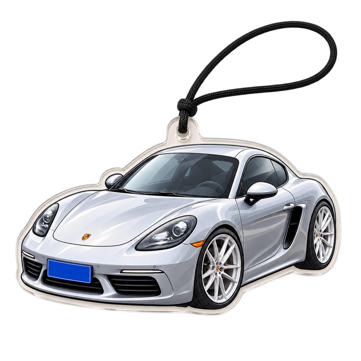 Custom rearview mirror car charm created from a vehicle photo