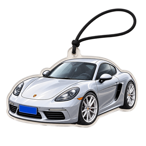 Custom rearview mirror car charm created from a vehicle photo