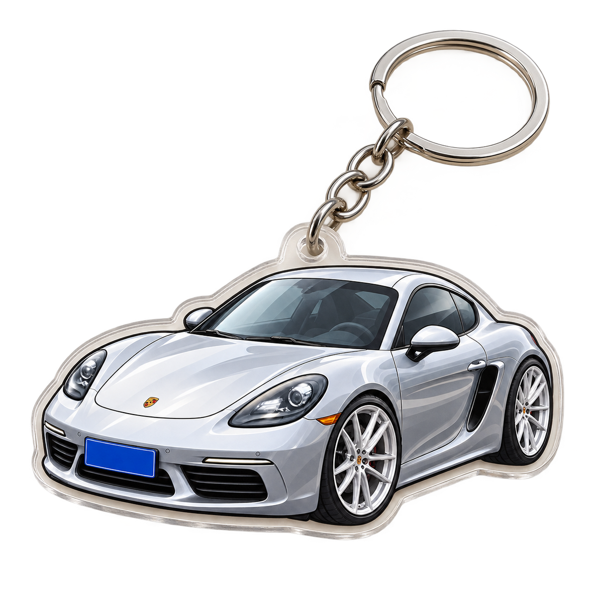 Custom acrylic car keychain created from a vehicle photo